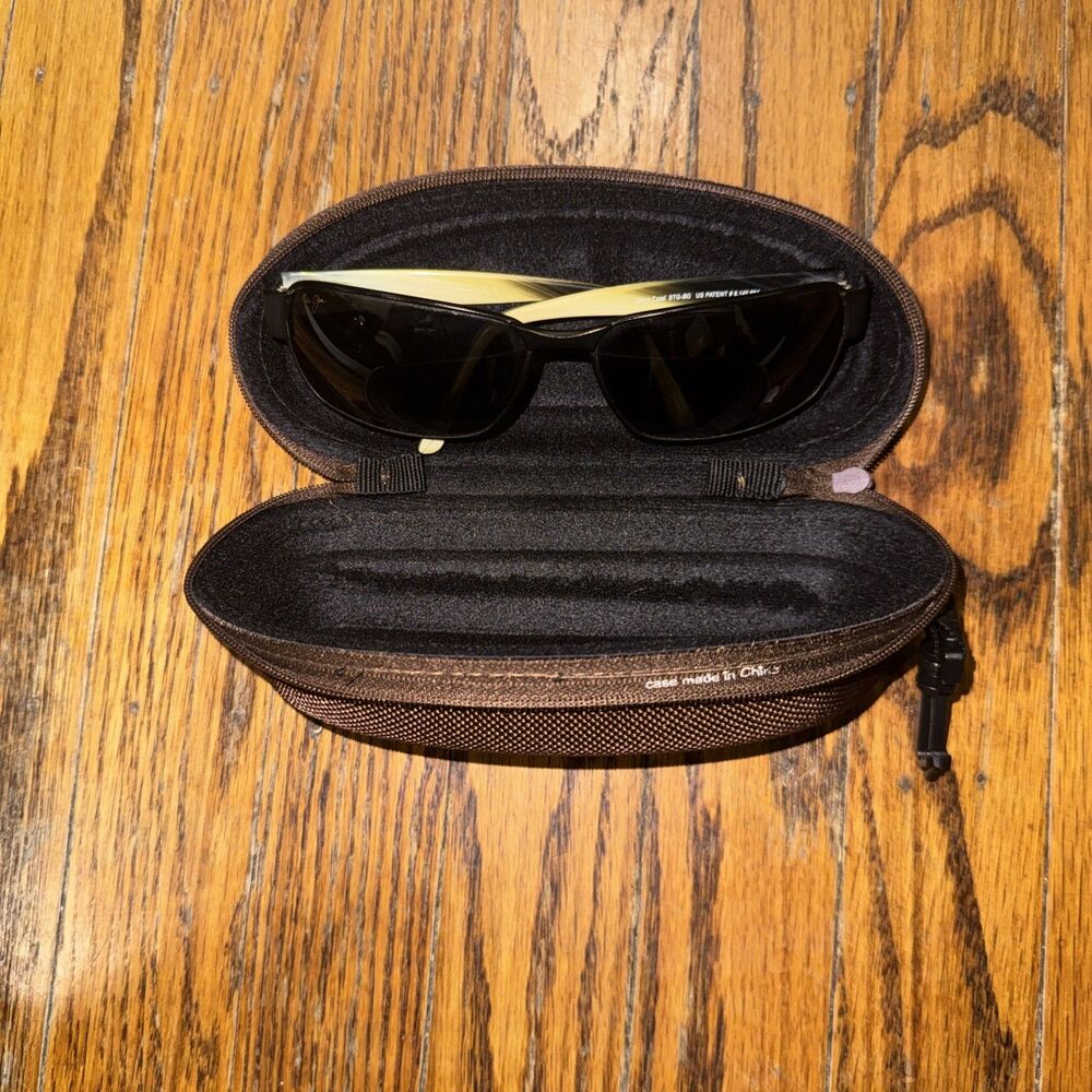 Maui Jim Sunglasses, Black Coral MJ-249-2M Black, Metal Italy W/Case 65 16 115m
